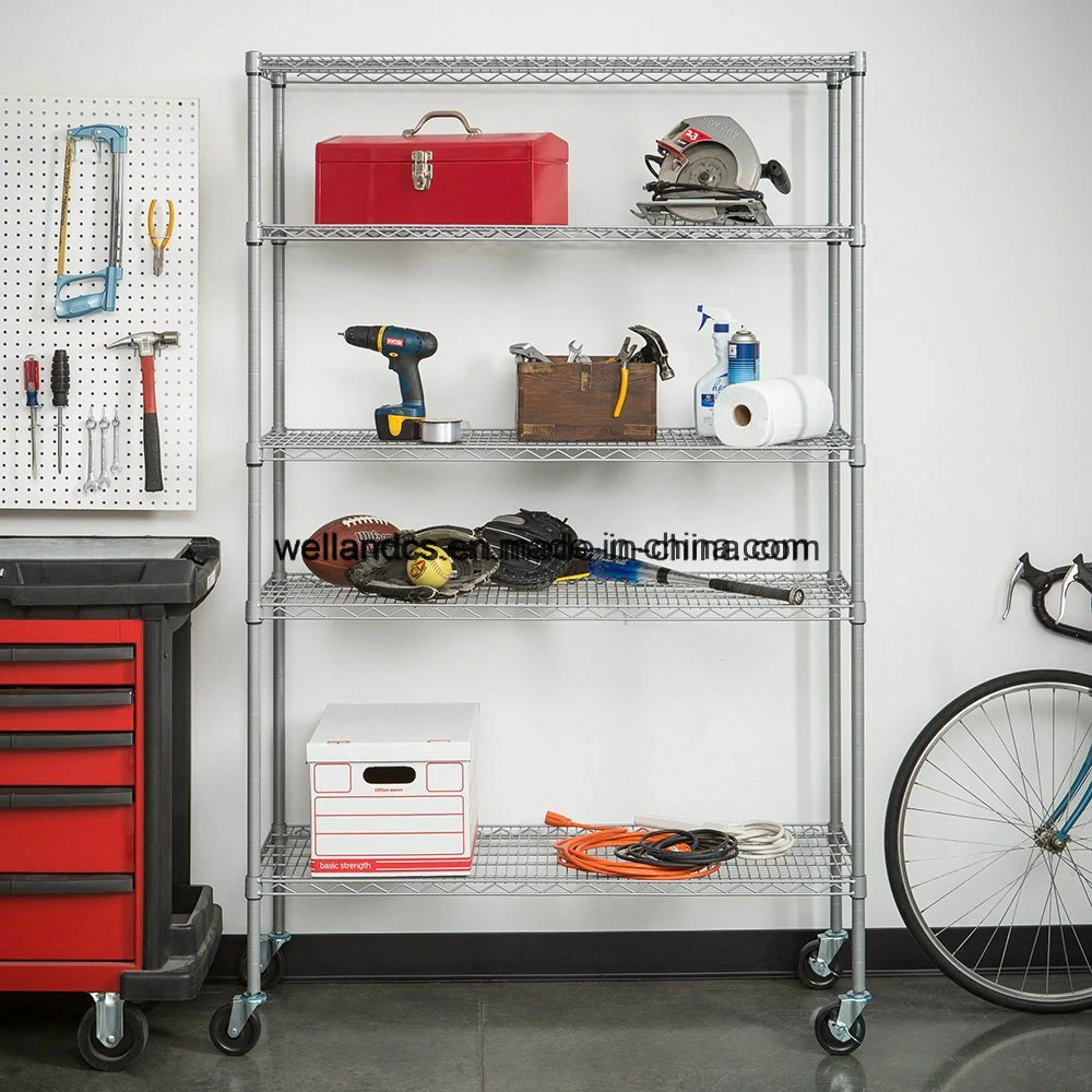 American Standard Stainless Steel Hotel Kitchen Shelving / Garage Rack