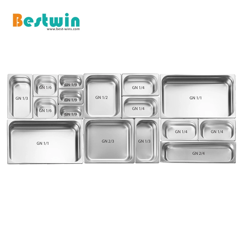 Stainless Steel Kitchenware Gn 1/3 Us Standard Hotel Pan