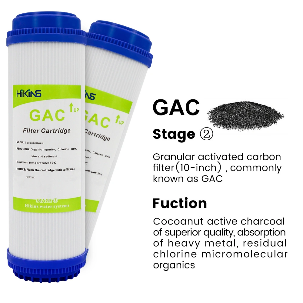 GAC Powder Cartridge Filter with Box for Countertop Water Purification Spare Part Household Activated Carbon