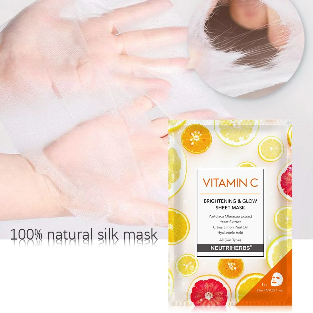 High quality/High cost performance Cosmetics Beauty for Wrinkles Vitamin C Face Silk Sheet Mask