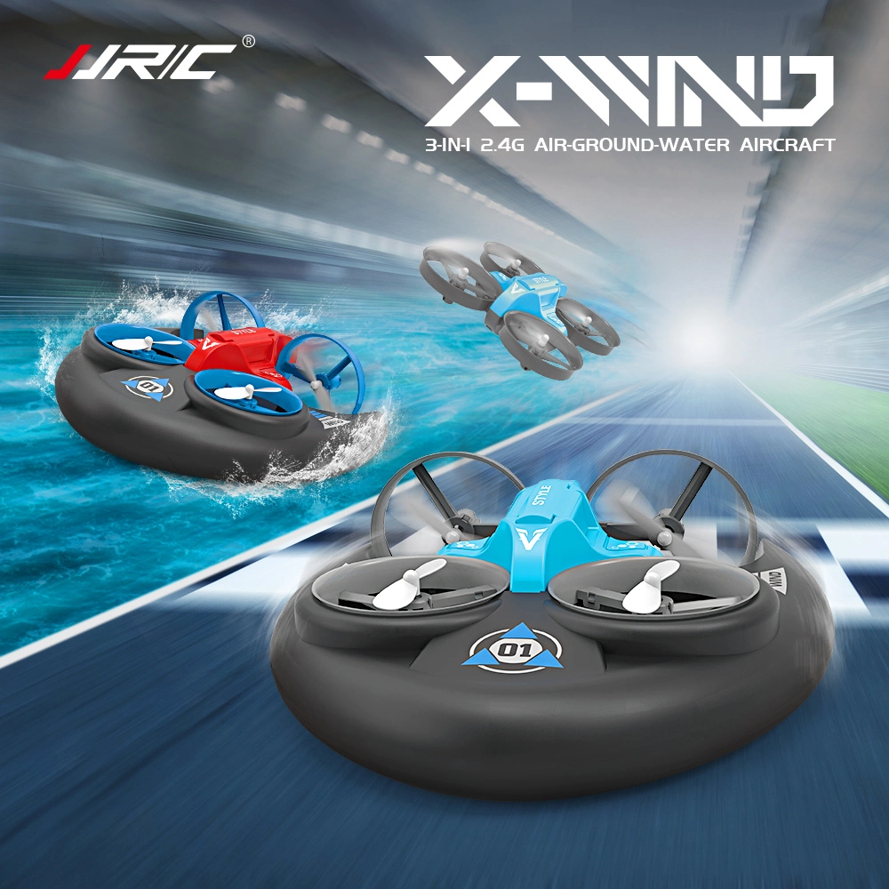 3 en 1 RC teledirigido Sea-Land-resistente al agua de modo Aire aerodeslizador Toy Quadcopter Drone Mini