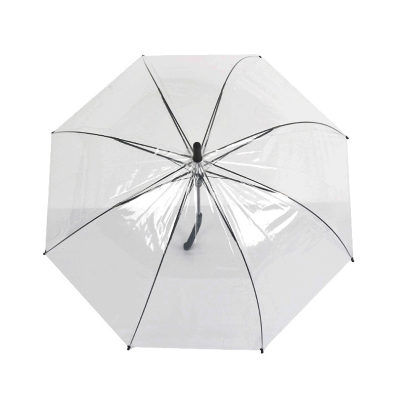 21 Inch Windproof Wedding Women Plastic Clear Transparent Dome Shaped Bubble Umbrella