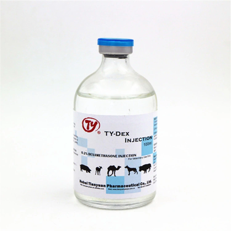 GMP Factory Best Price Veterinary Medicine Dexamethasone Sodium Phosphate Injection 0.2% 100ml 50ml for Animal Livestock