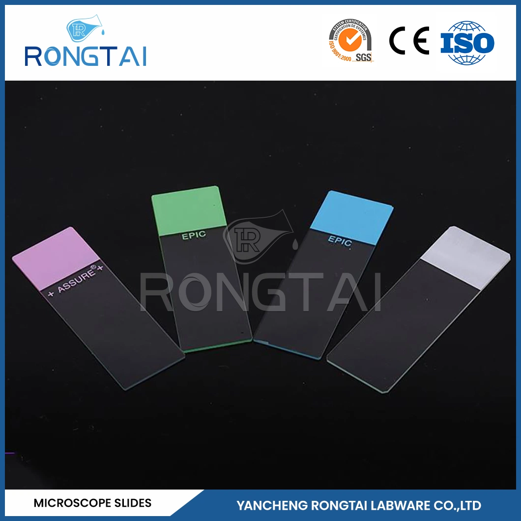 Carga positiva de Rongtai Microscope Slide Fabricators Microscope Slide Ocean 7109A China 7101 7102 7105 7107 7109 7101 portaobjetos de microscopio