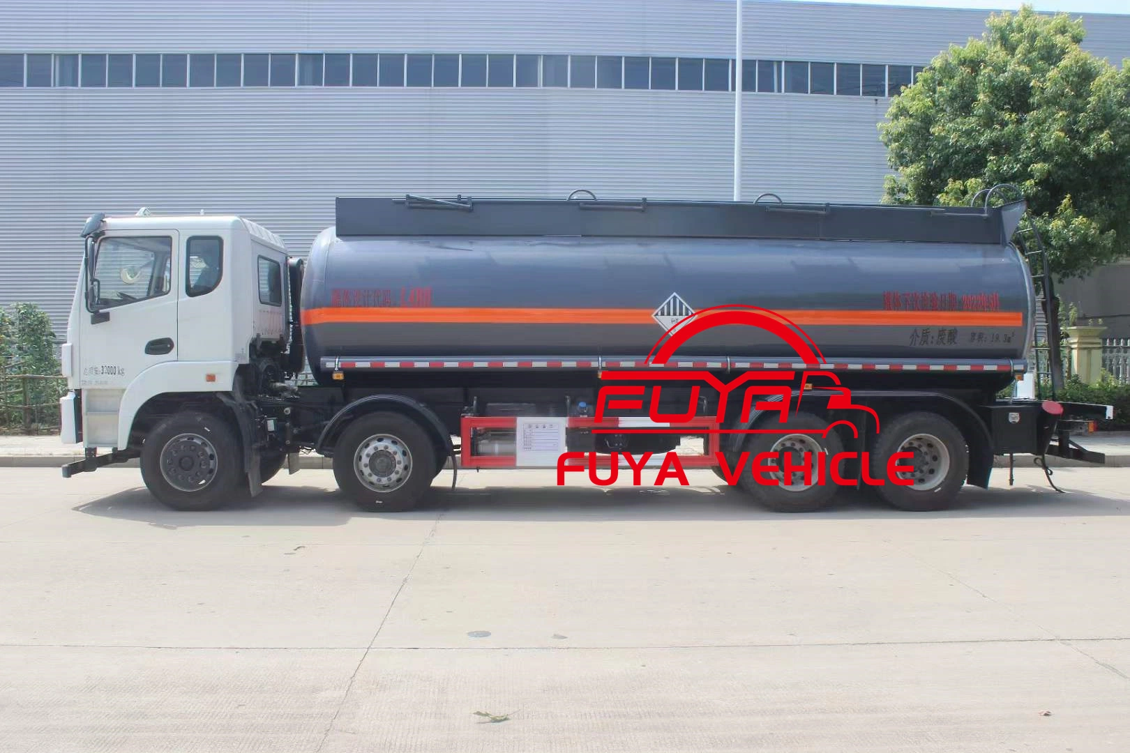 25cbm 35000liters Dongfeng 8X4 Hypochlorit Natriumhydroxid Chemische Flüssigkeitstransfer Tankwagen