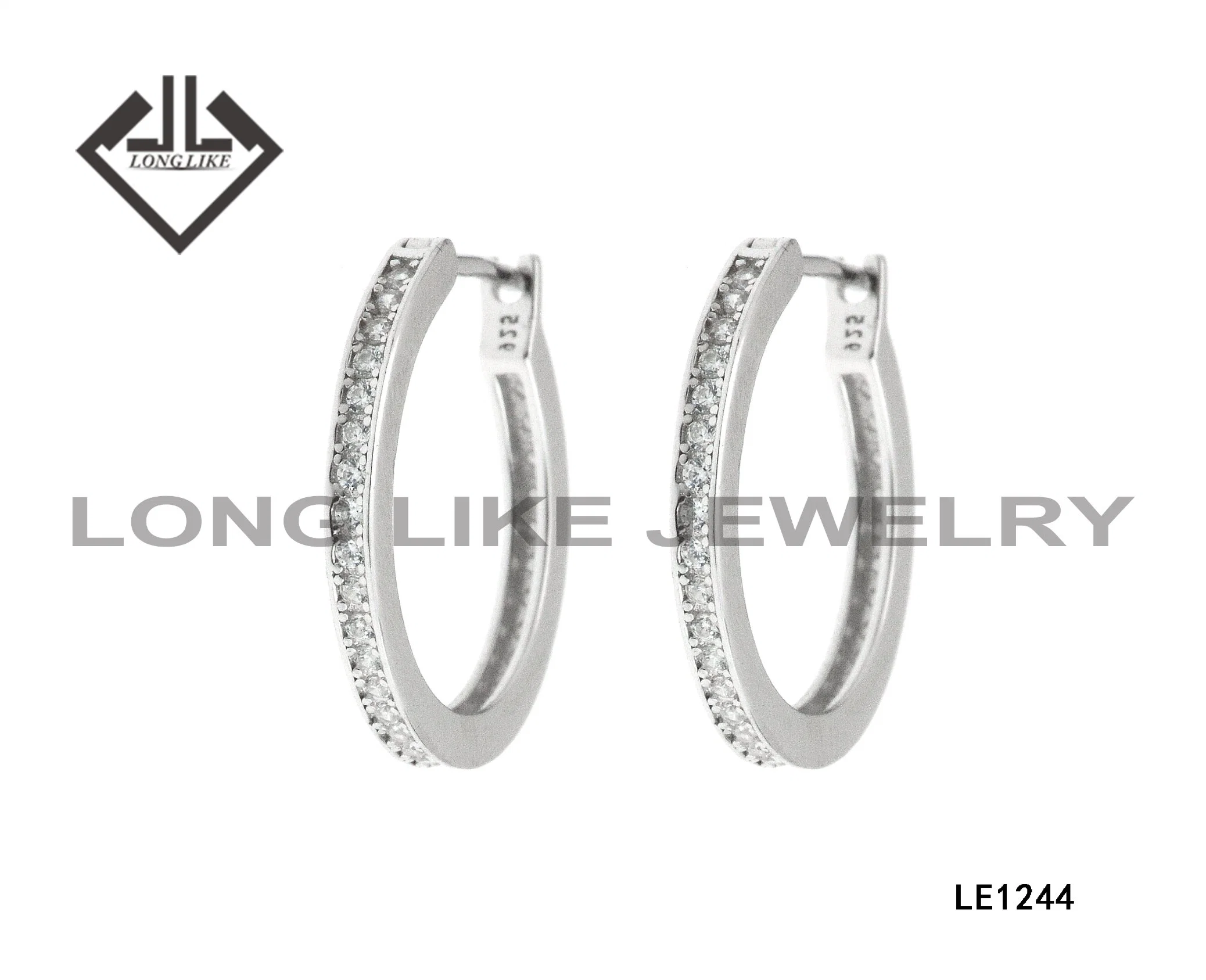 925 Bijoux en argent Hotselling Hoop Earring