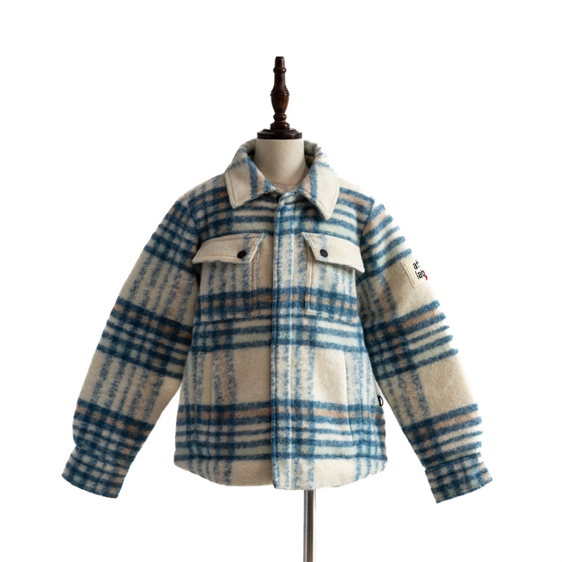 Children's New Fashion Leisure Woolen Padding Coat OEM Exported Standard