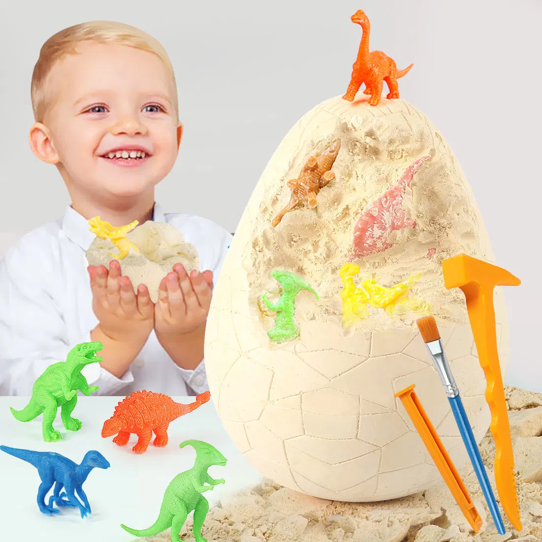 Kids Dinosaur Toys Easter Science Stem Toys Excavation Kit Dino Egg Dig Kit Dinosaur Eggs Toys