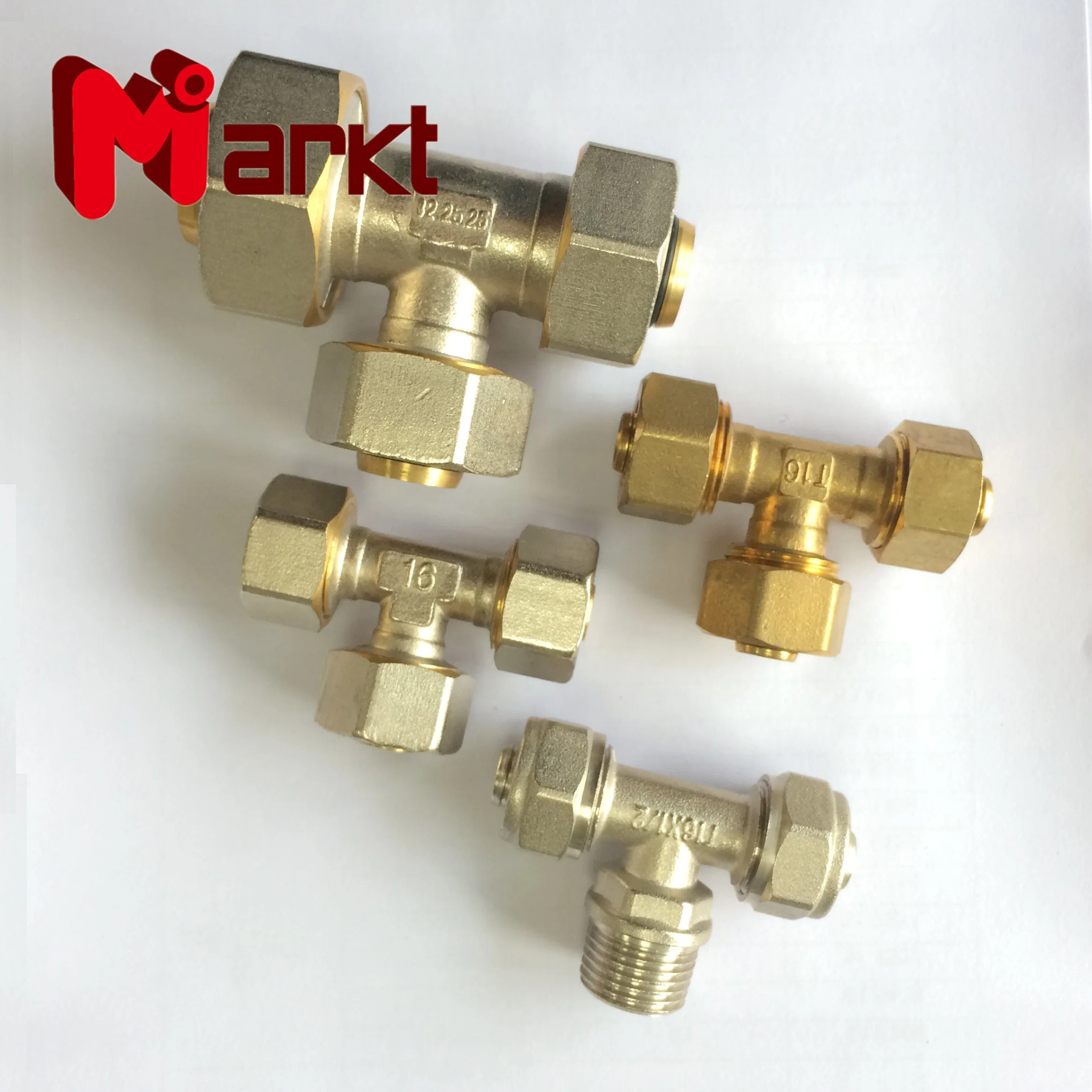 1/2 Brass Pex Fittings Tee Pipe Fitting Brass Screw Fitting