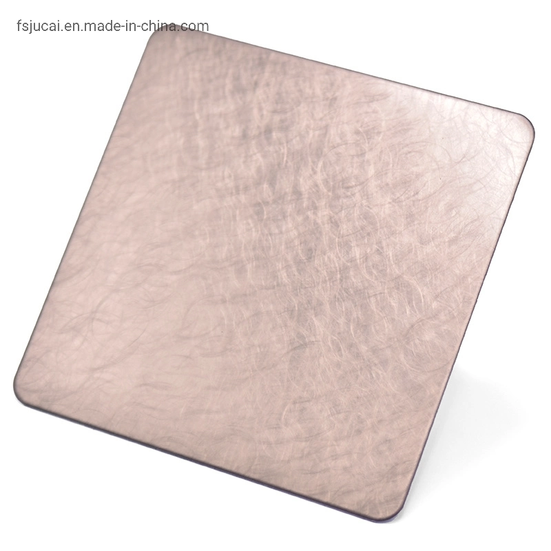 Customize Gold Color Brush Finish Stainless Steel Sheet