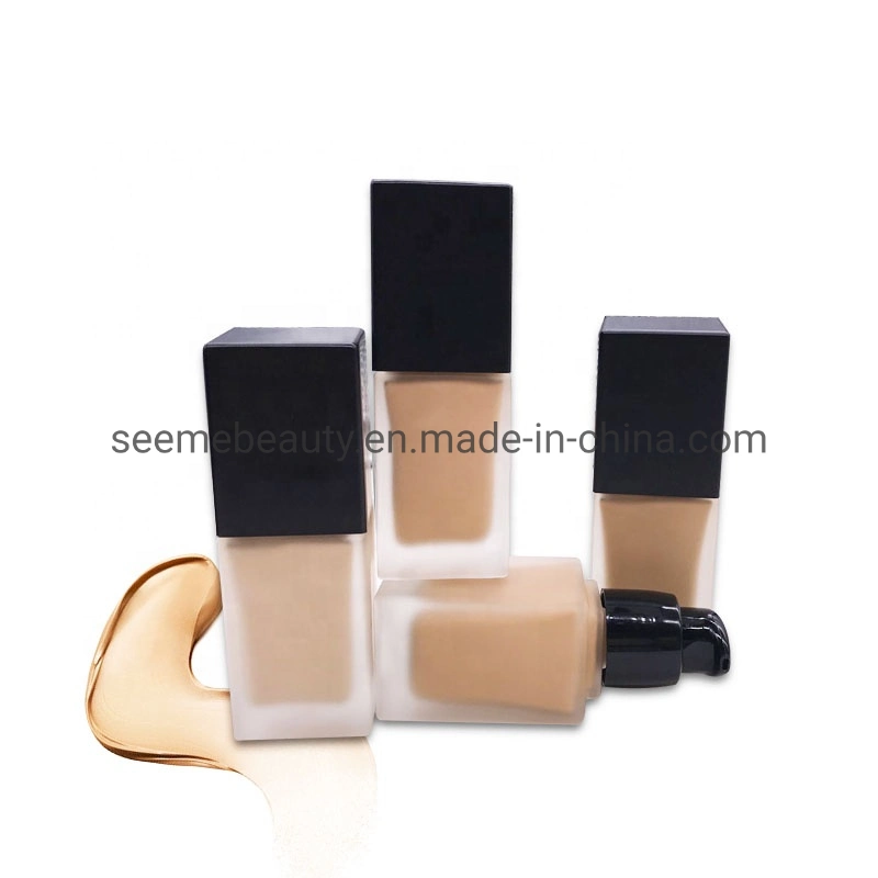 Maquillage cosmétique couverture complète pour la peau sombre liquide mat Fondation