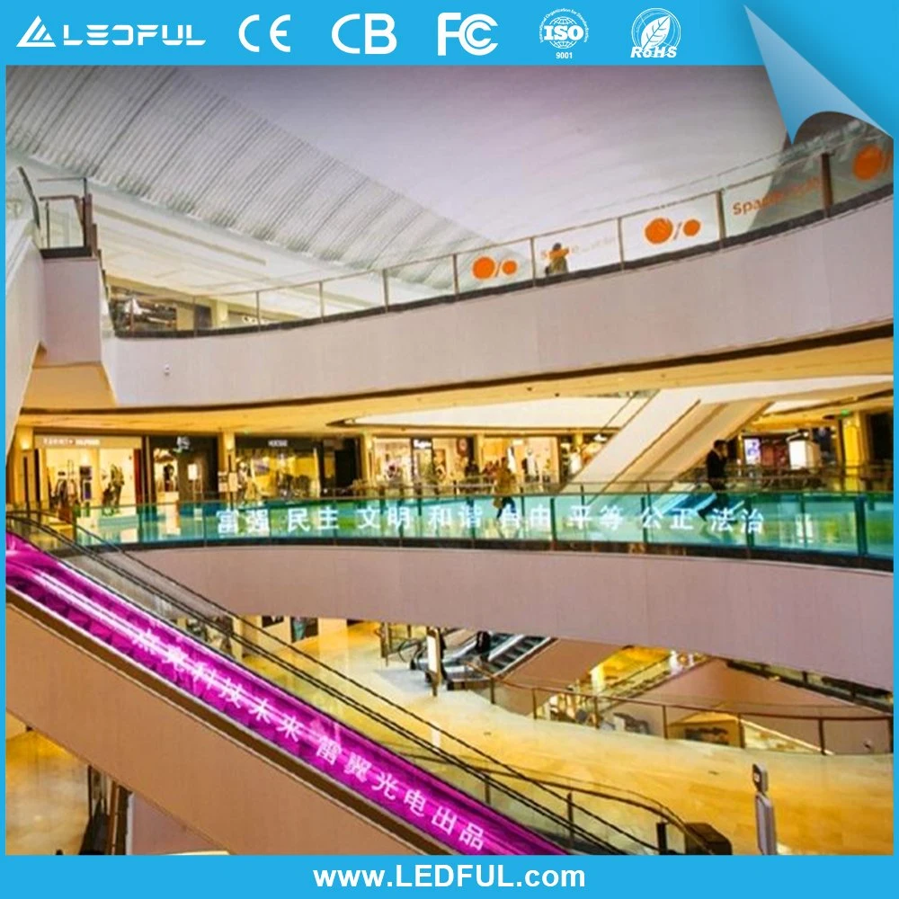 Indoor Transparent Adhesive Super Slim LED Screen Display P10 Flexible LED Wall Panel