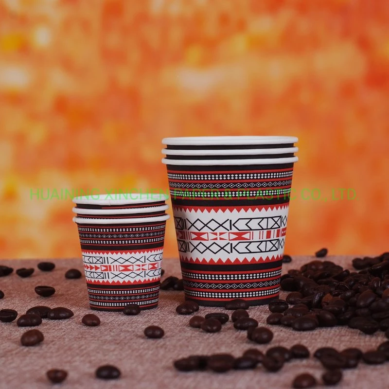 PLA/PE Coated Disposable Single Wall Paper Cup 4oz Brown Kraft Food Grade Paper Glass for Cold Cola Drink or Hot Coffee