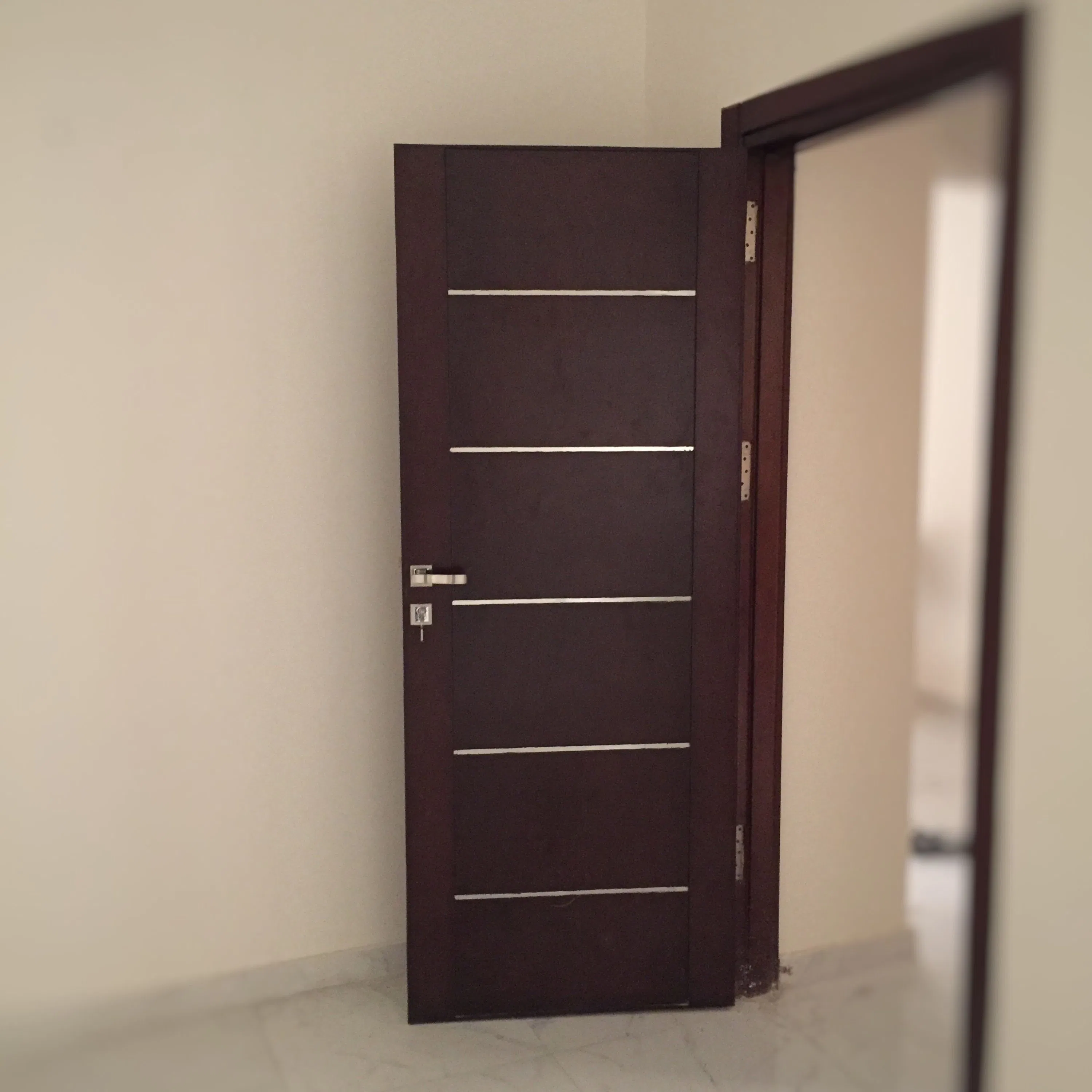 Apartamento luxuoso Interior Pré-Hung Solid Core Wood Panel Design Flush Portas