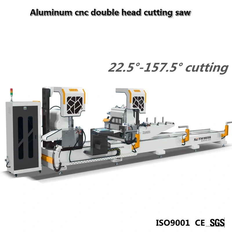 CNC Ángulo de la arbitraria sierra de corte Cabezal doble para el perfil de aluminio/máquina de corte de muros cortina/Puerta haciendo que las máquinas