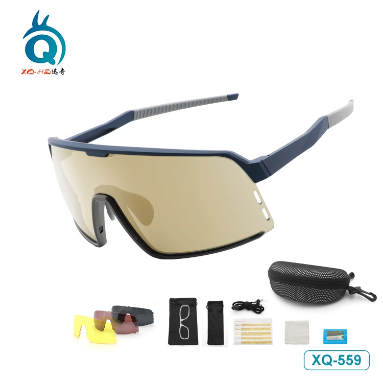 Square Frame Shades Herren Polarisierte Sport Sonnenbrille Set