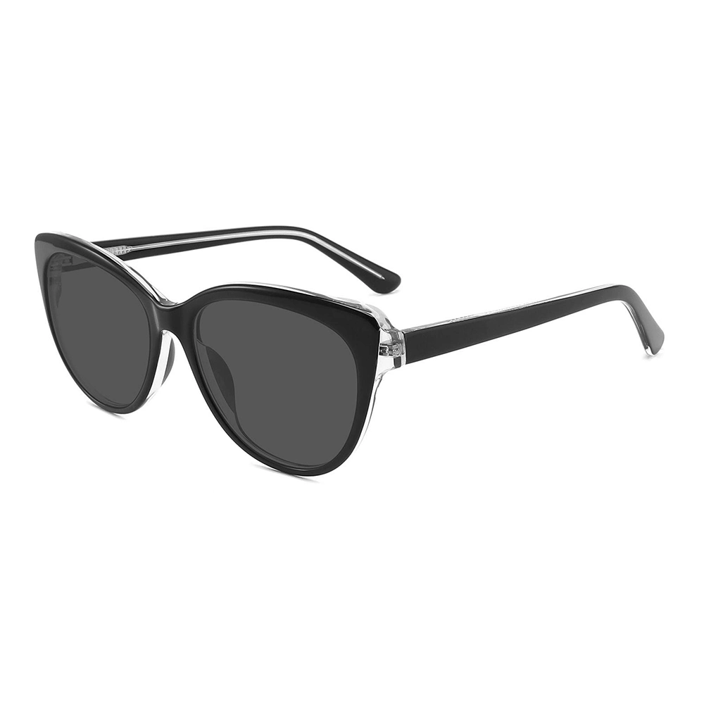 2023 Protection UV Vintage Pilot Cellulose Acetate Black Fashion Sunglasses for Women