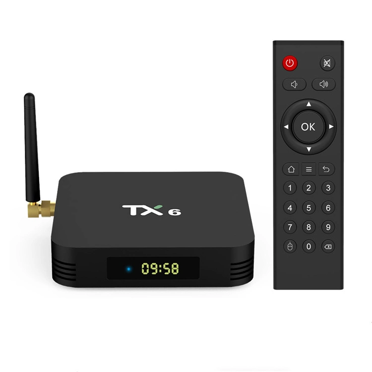 Tx6 H6 4G 32g Allwinner Firmware Android 9.0 TV Tuner Box with HD Satellite Receiver TV Box Android Quad Core