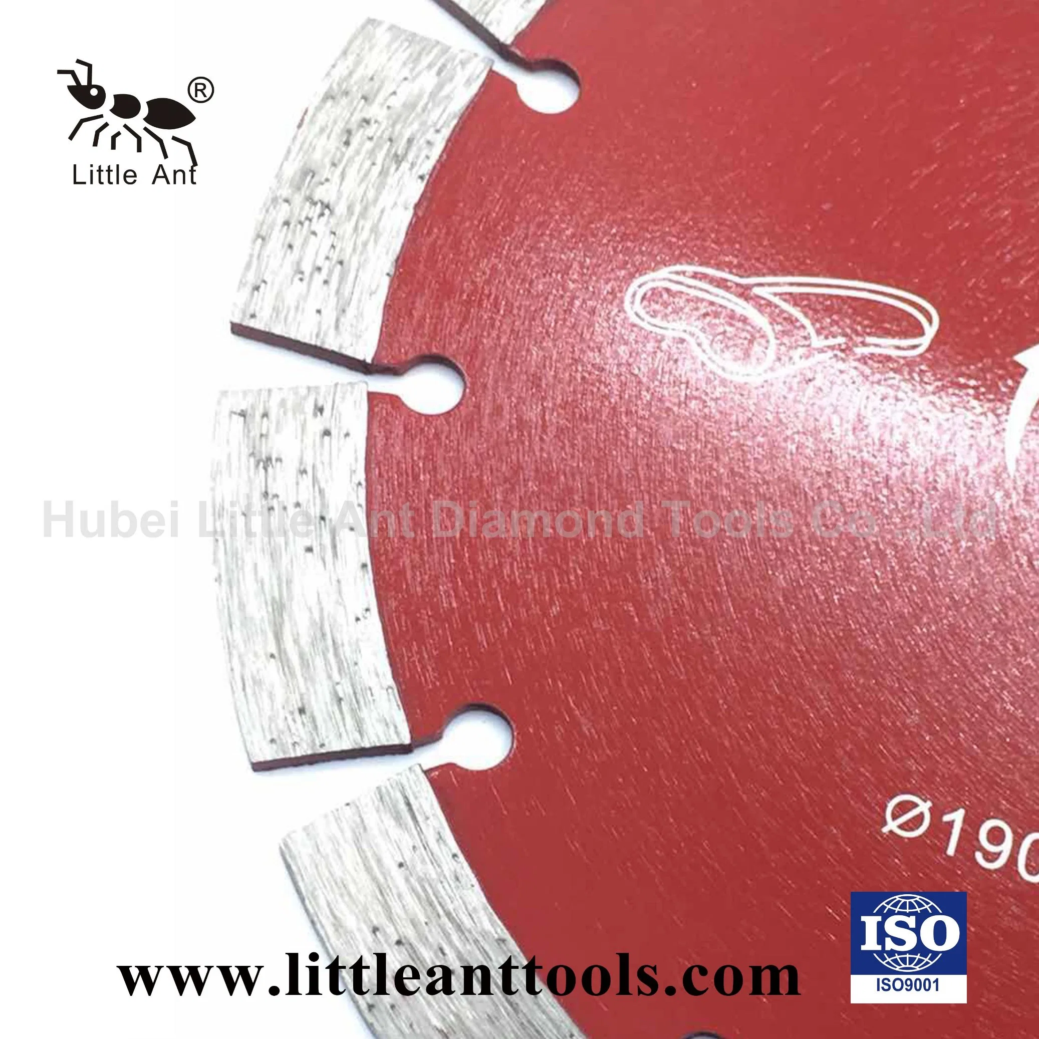 190mm Trockensägeblatt für die Diamantsäge Elektrowerkzeuge Heißgepresste Schneidescheibe (Rot)