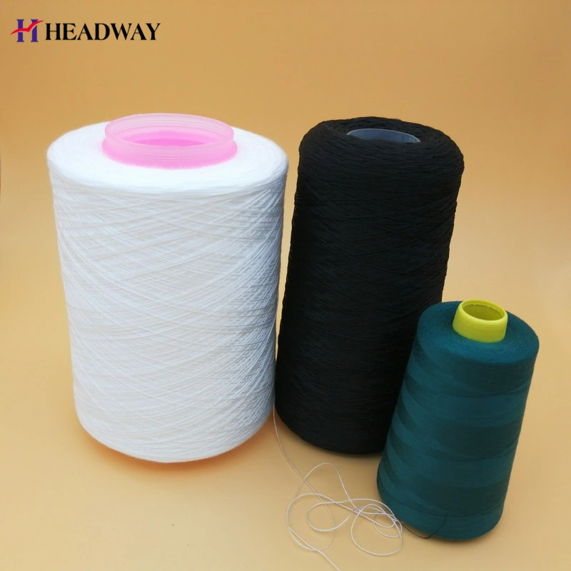 Eco-Friendly White Sinopec Virgin 30/2 40/2 100% Polyester Spun Yarn for Sewing