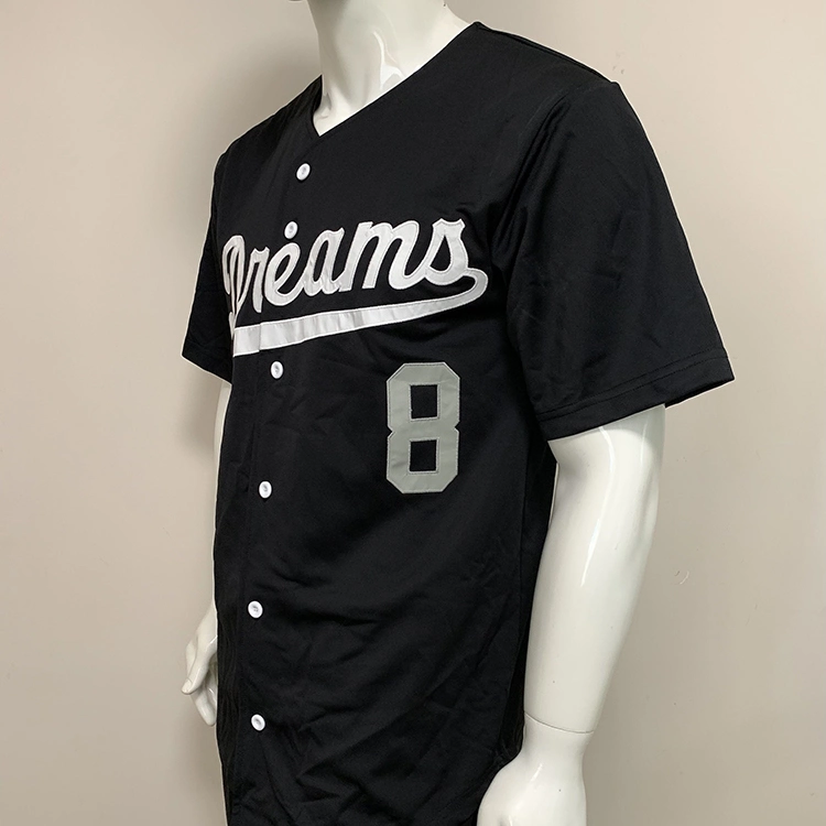 Custom Tackle Twill Applique Baseball Jersey Breathable Baseball Shirt