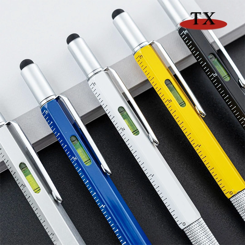 Hot Selling Measuring Ruler, Screwdriver, Tool Level Gauge, Touch Screen Metal Ballpoint Pen