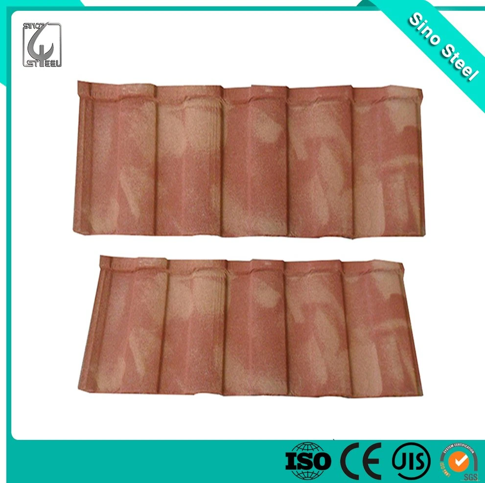 Makuti Grained Tile Stone Coated Metal Roof Tile for Building