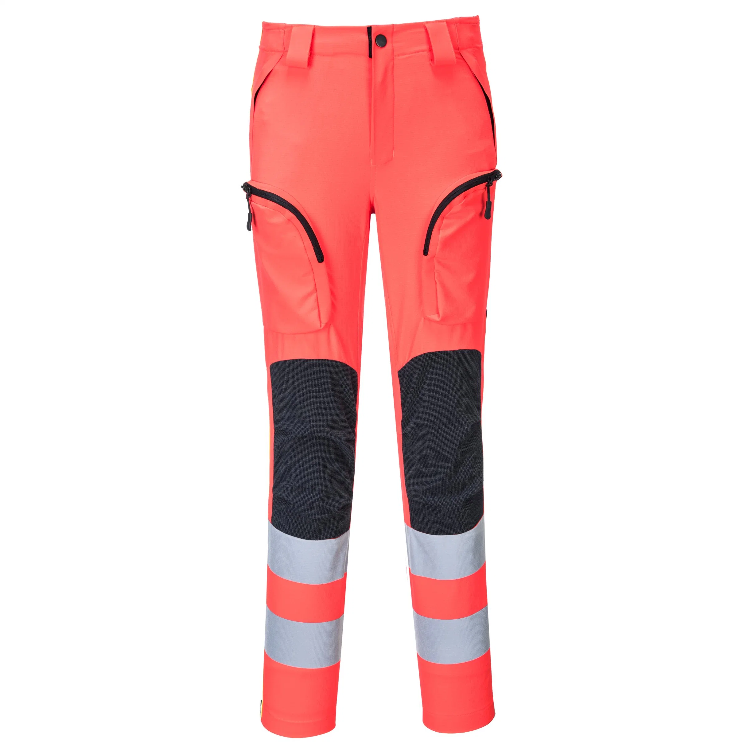 Safety Equipments Fluorescent Yellow Work Pants Hi Vis Reflective Heavy Duty Cargo Pants