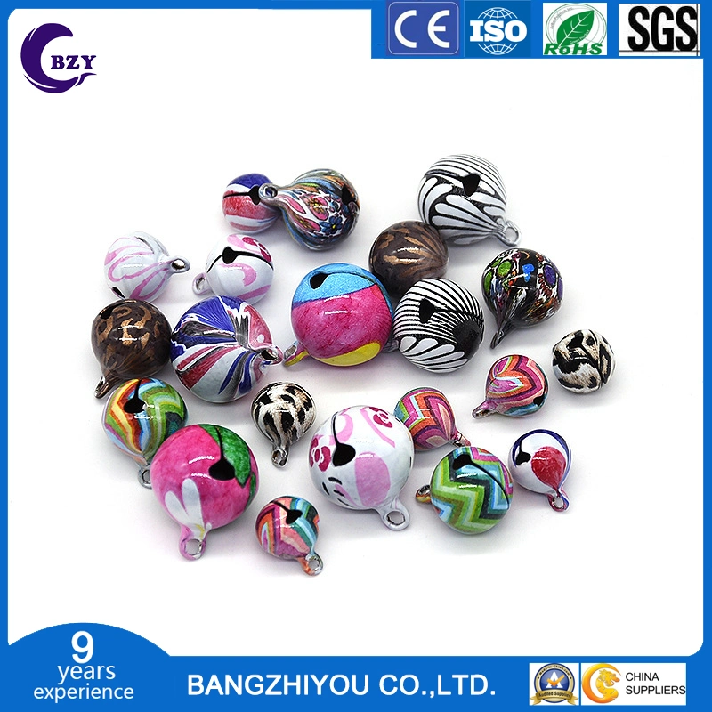 DIY Hardware Jewelry Accessories Crafts Color Printing Word Copper Bell