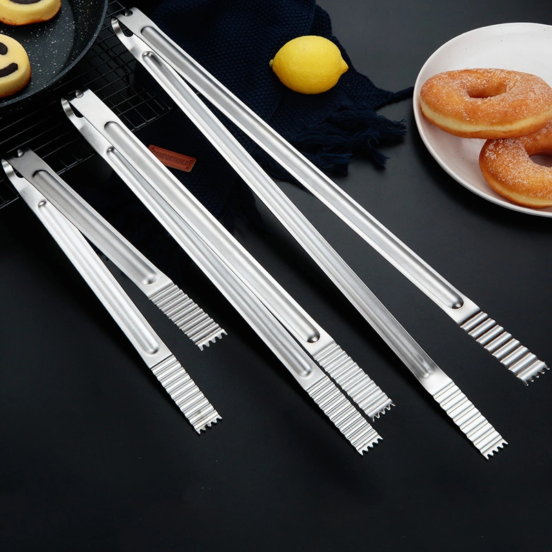 Stainless Steel Food Clippers Tongs BBQ Kitchen Cooking Utensil Pastry Clamps Barbecue Tong Stainless Grill and Food Clip Wbb15855