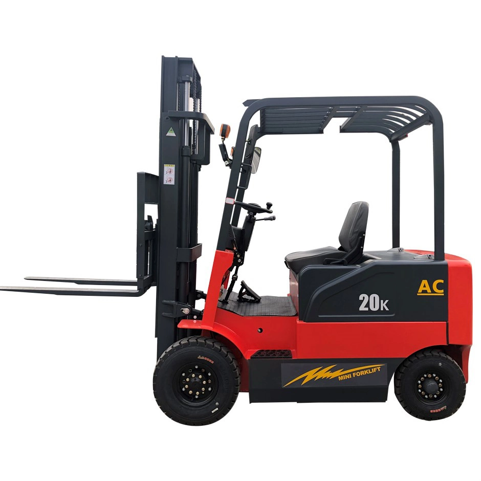 2t 3m Four Wheel Counterbalanced Battery Operated Hydraulic Electric Pallet Forklift Sit Driving Style with CE