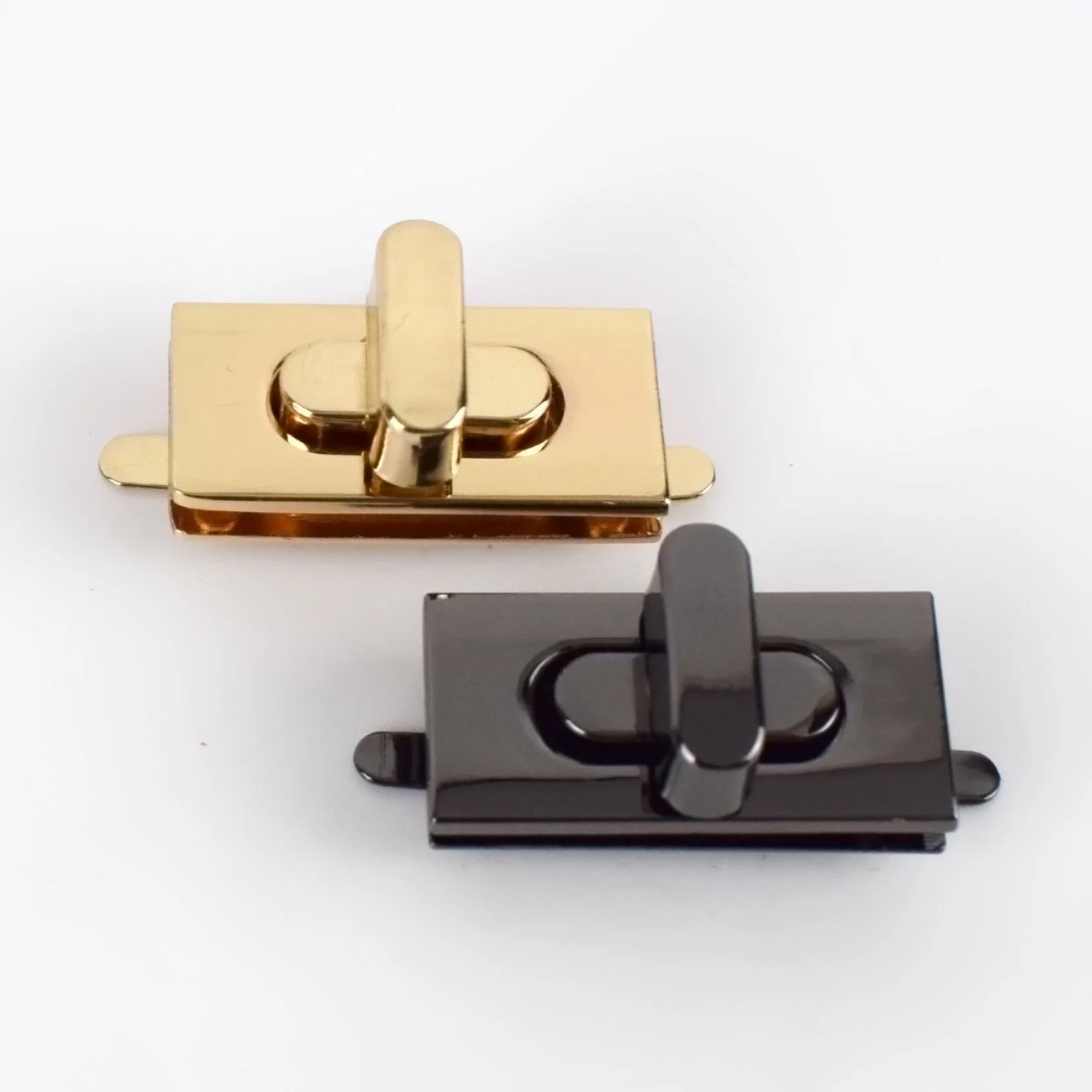 Fashion Handbag Fitting Accessories Square Shape Bag Lock Alloy Turn Twist Lock for Leather Bags Hardware