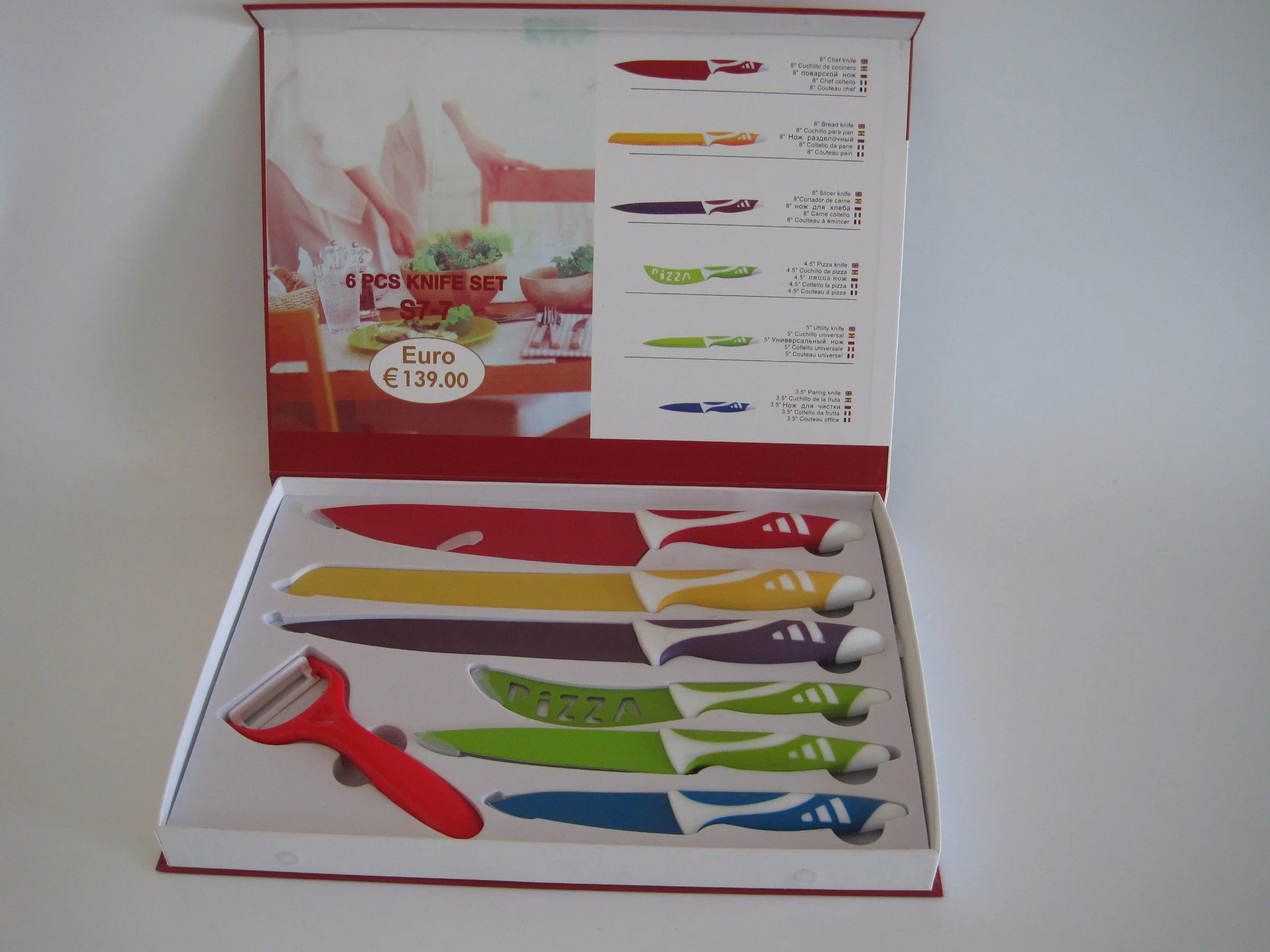 Juego de Cuchillos de cocina de acero inoxidable nº Kns-7c01