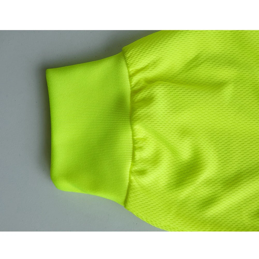 Sport Dry Fit Work Wear Shirts Hi Vis Safety Green Long Sleeve Shirt for Men