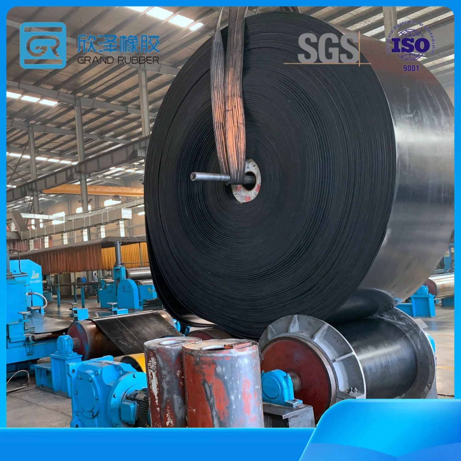 Superior Abrasion Resistant Steel Cord Rubber Conveyor Belt with High Elasticity for Airports, Shipyards, Thermal Power Plants and Other Industries