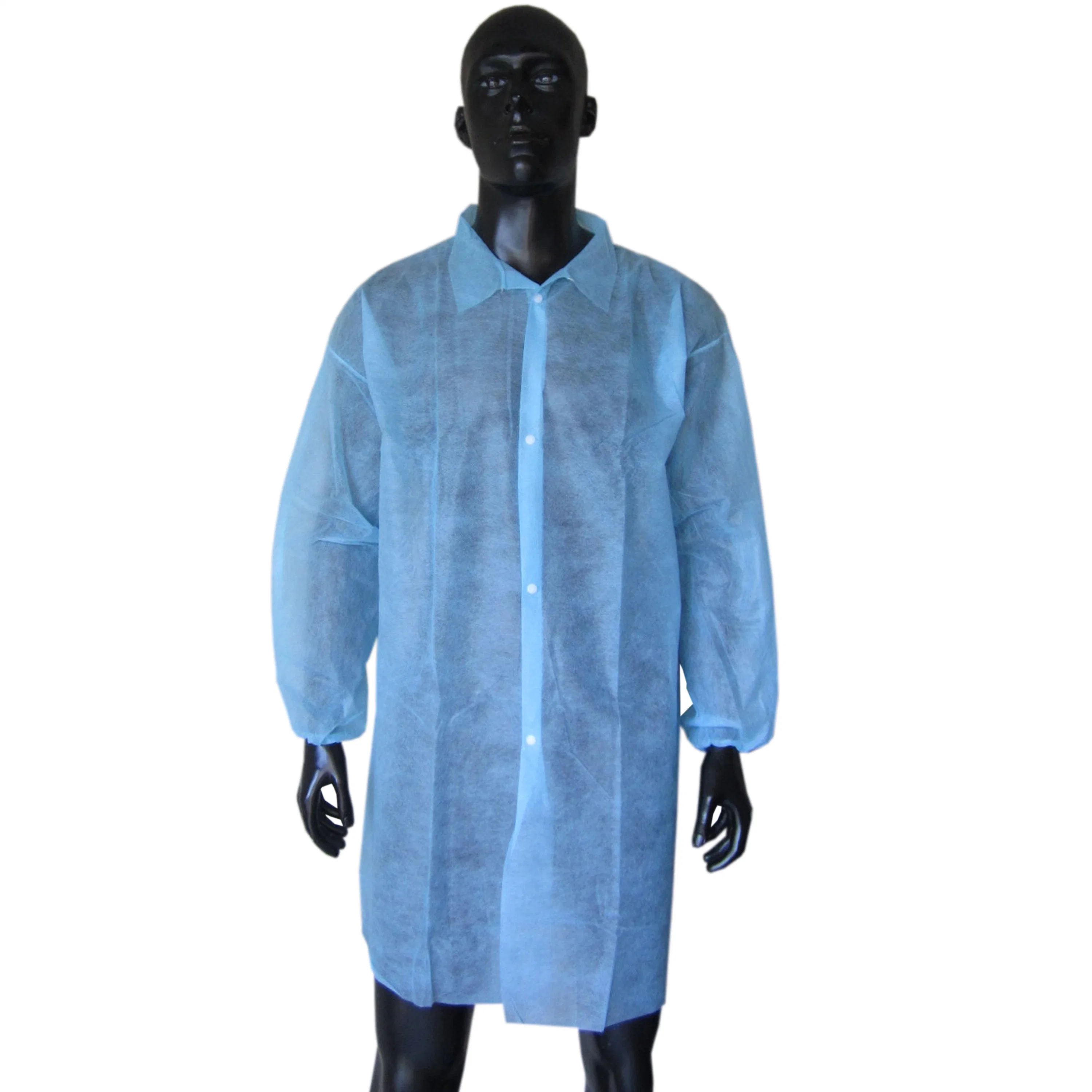 Non Woven Disposable Lab Coat Designs Lab Coats with Elastic Cuff