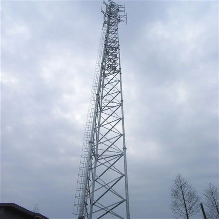 100FT 200FT 3 Legs Self Supporting GSM Cell Phone Lattice Triangular Communication Telecom Antenna Tubular Tower 4 Legs Seamless Steel Tube Broadcast Tower