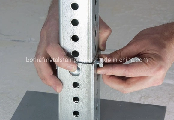 Sheet Steel Metal Fabricated Galvanized Steel Breakaway Square Post System Brackets for Road Traffic Sign Posts