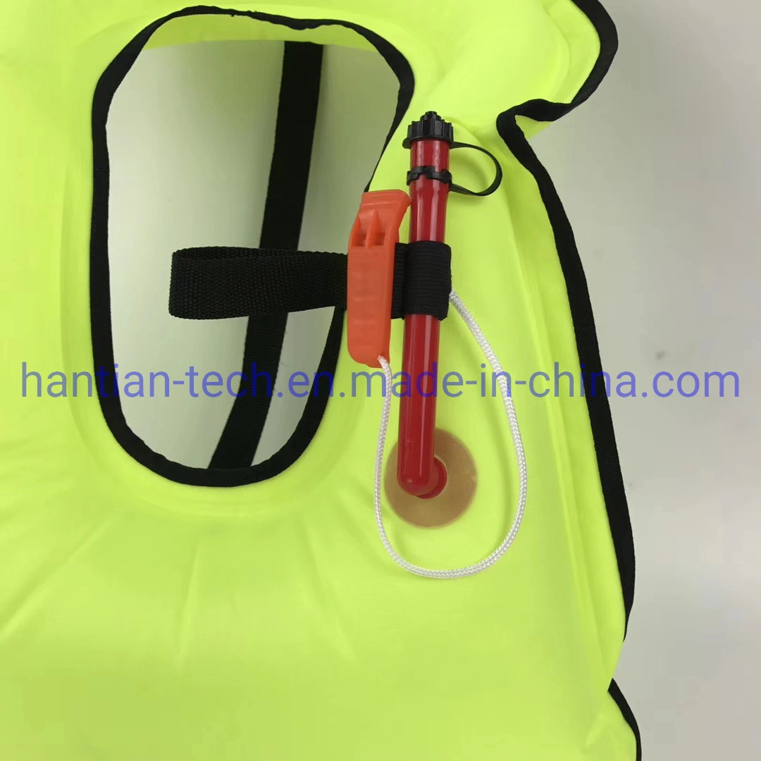 Water Sport Manual Blow Inflatable Lifesaving Jacket Snorkeling Vest