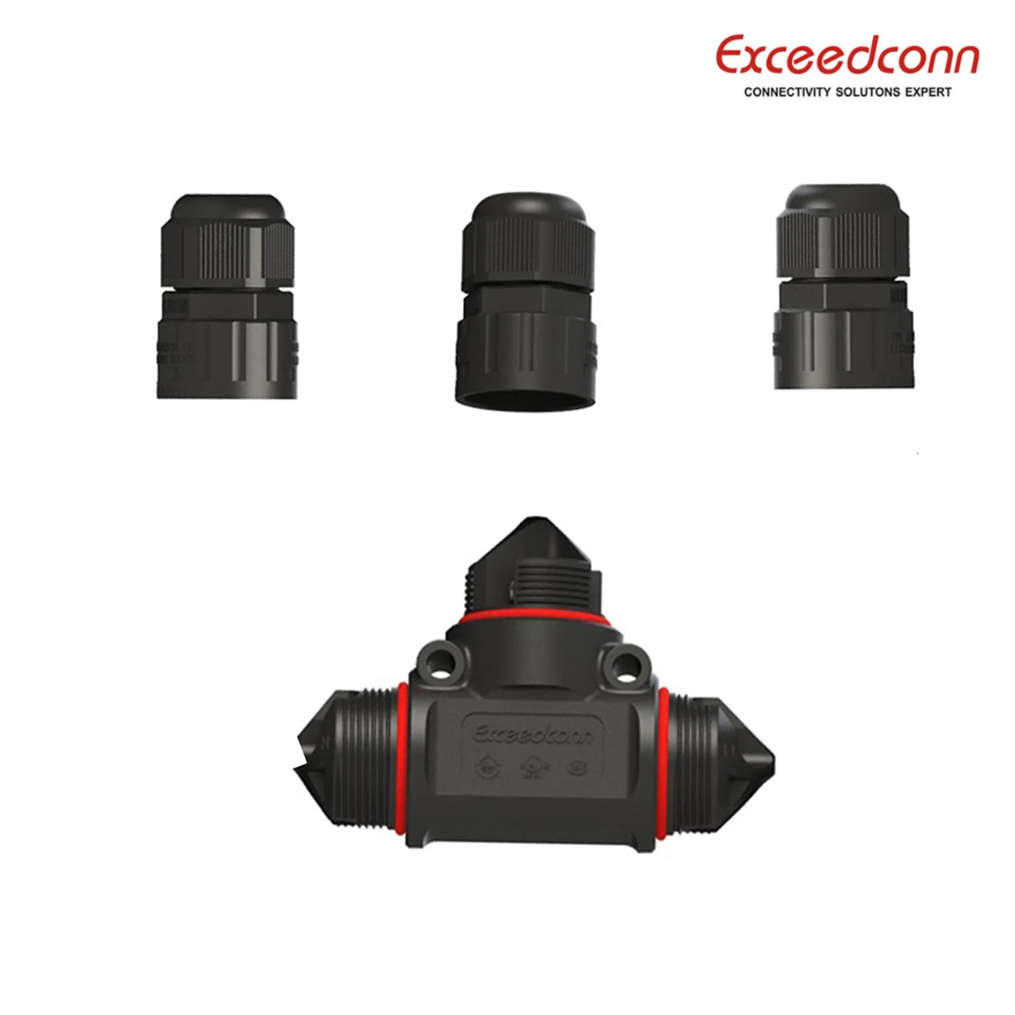 L20 T Type Nylon Adapter Tee Waterproof Connector Cable