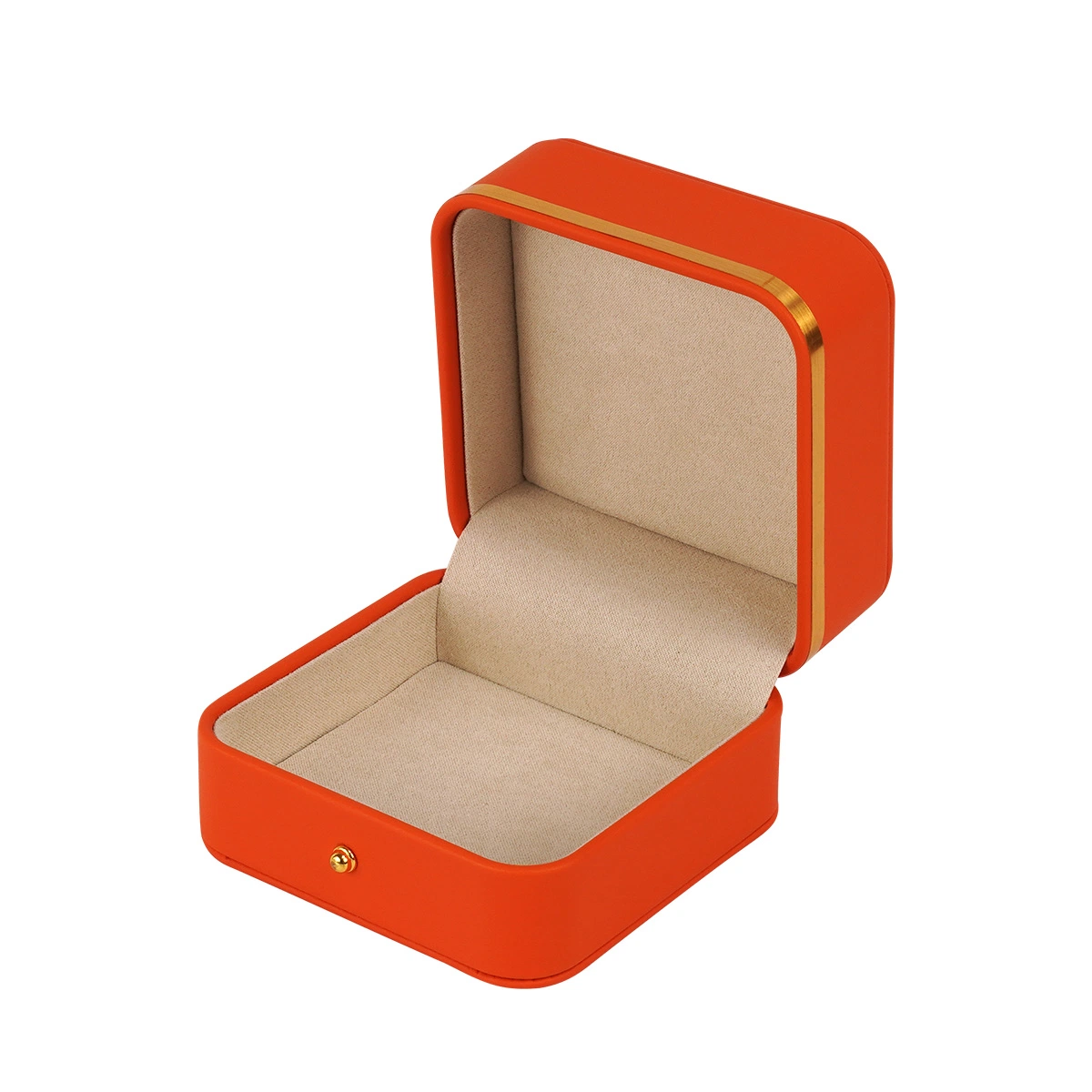 Orange Colorful Jewellery Box Gift Box Leather Jewelry Packing Container