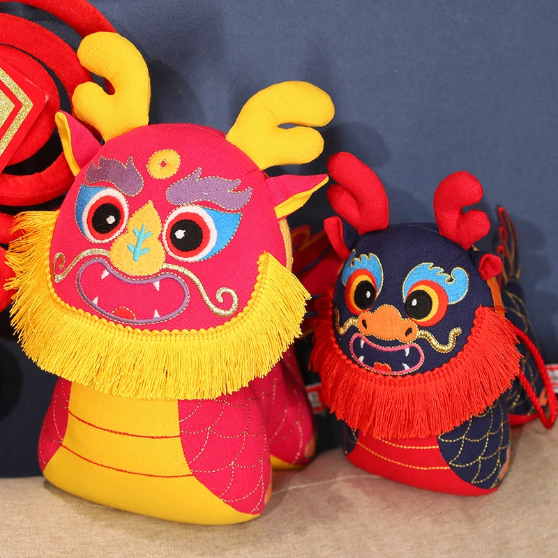 30cm New Year Mascot Chinese Dra Stuffed Plush Animal Toys Stuffed Animal with Logo