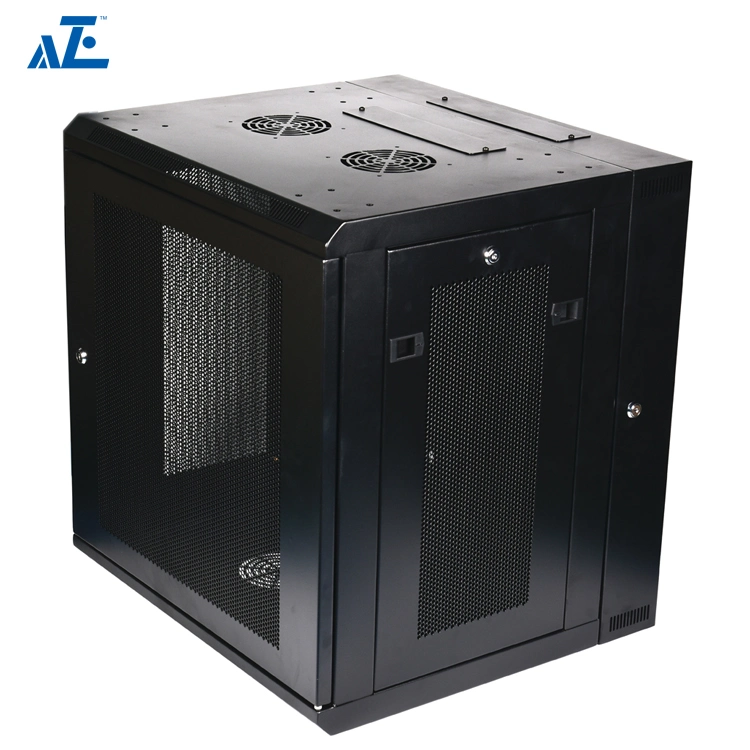 Aze 15u Wall-Mount Rack Enclosure Cabinet with Perforated Front & Side Doors, 22 in. Deep Hinged Back Enclosure-Rwh15u22