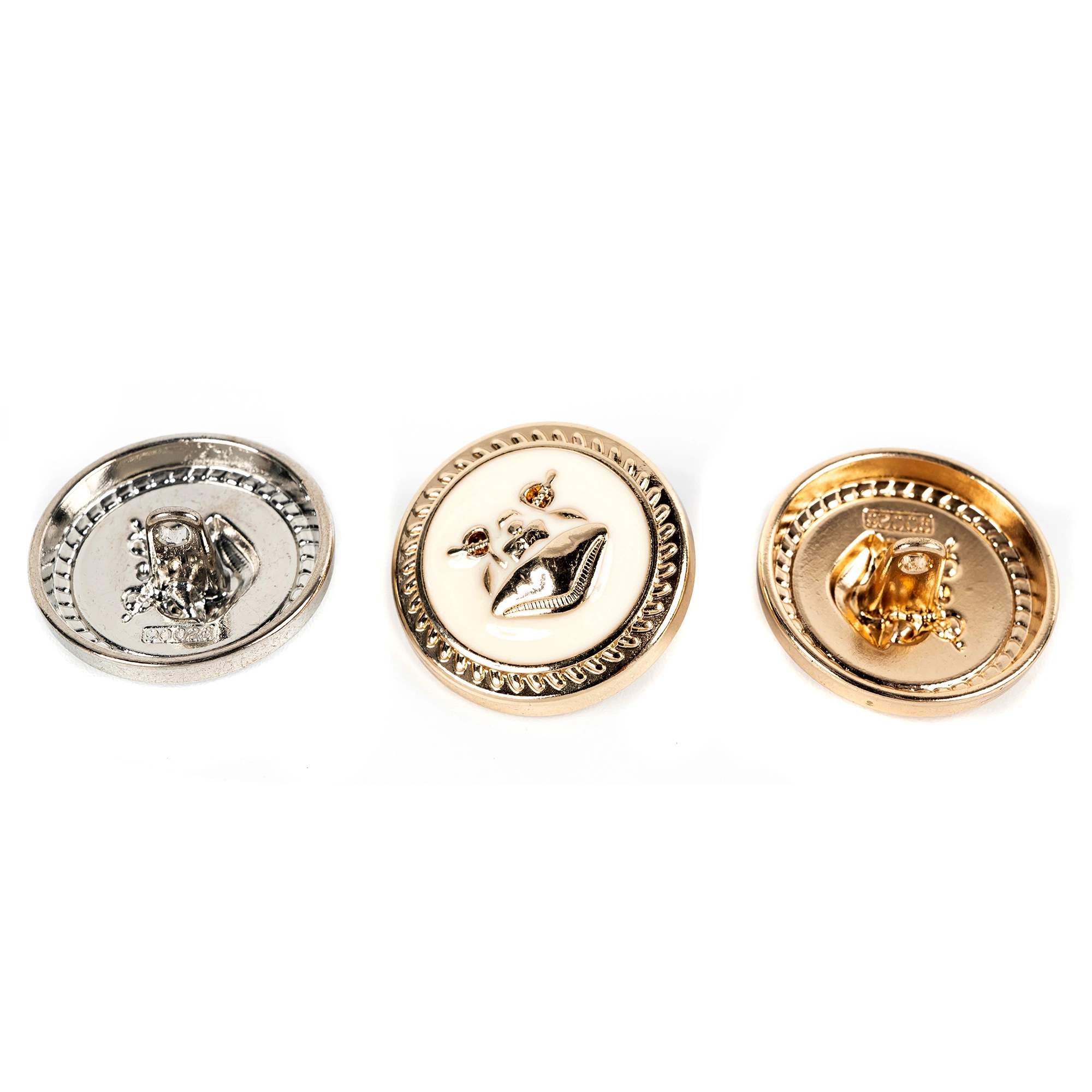 Customisation Metal Gold Black Color Coat Sweater Garment Accessories Material Sewing Metal Button