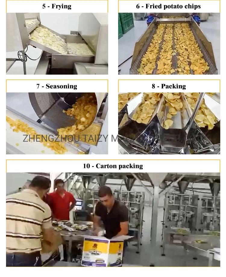 Industrial Fully Automatic Potato French Fries Production Line Potato Chips Making Machine