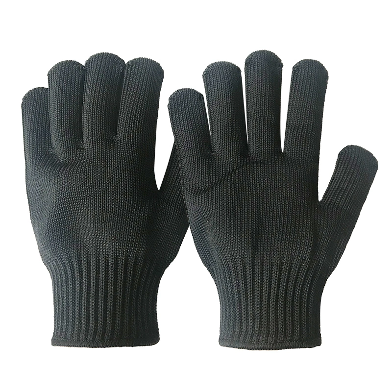 New Black Anti-Cut Glove Cut Resistant Knitted Anti Cut Gloves Protect Hands