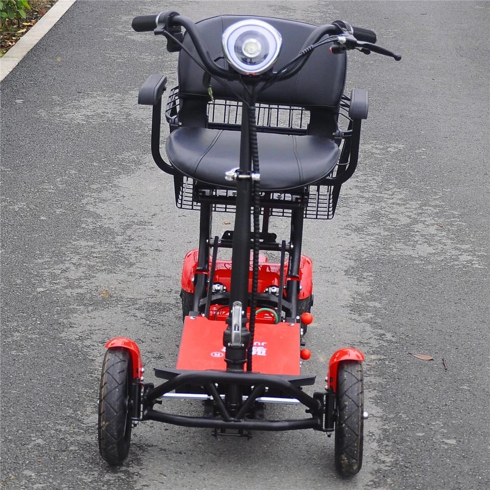 Chinese Long Rang Mini Folding 4 Wheel Mobility Electric Bike Scooter with Pedal