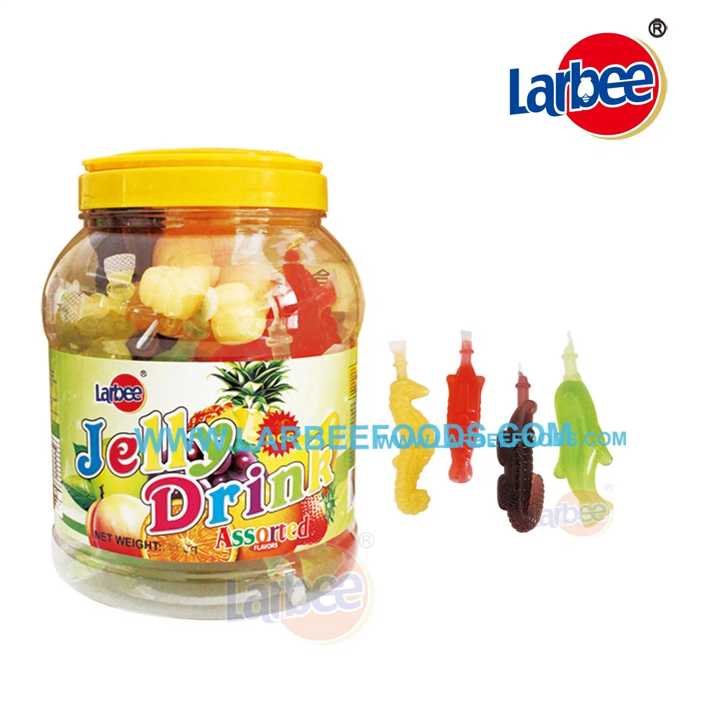 Larbee 50g Sweet Sea Animal Fruit Jelly Drink Jelly From Factory