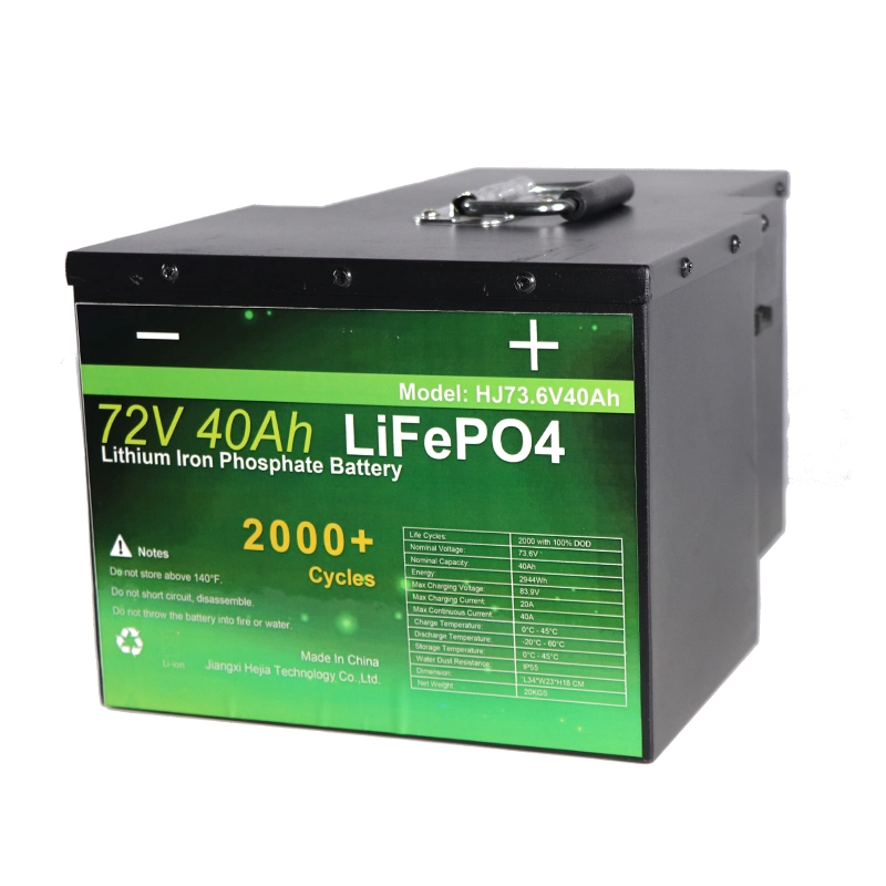 72V 40ah Li-ion Lithium LiFePO4 Marine Energy Storage Rechargeable Motorcycle Golf Cart UPS Solar Car Battery