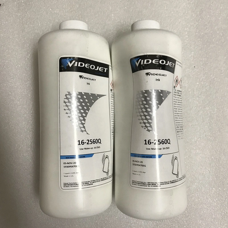 950ml Compatible Videojet 16-2560q Pigment Ink White Ink for Cij Inkjet Printing Machine with SGS RoHS Certificate and MSDS